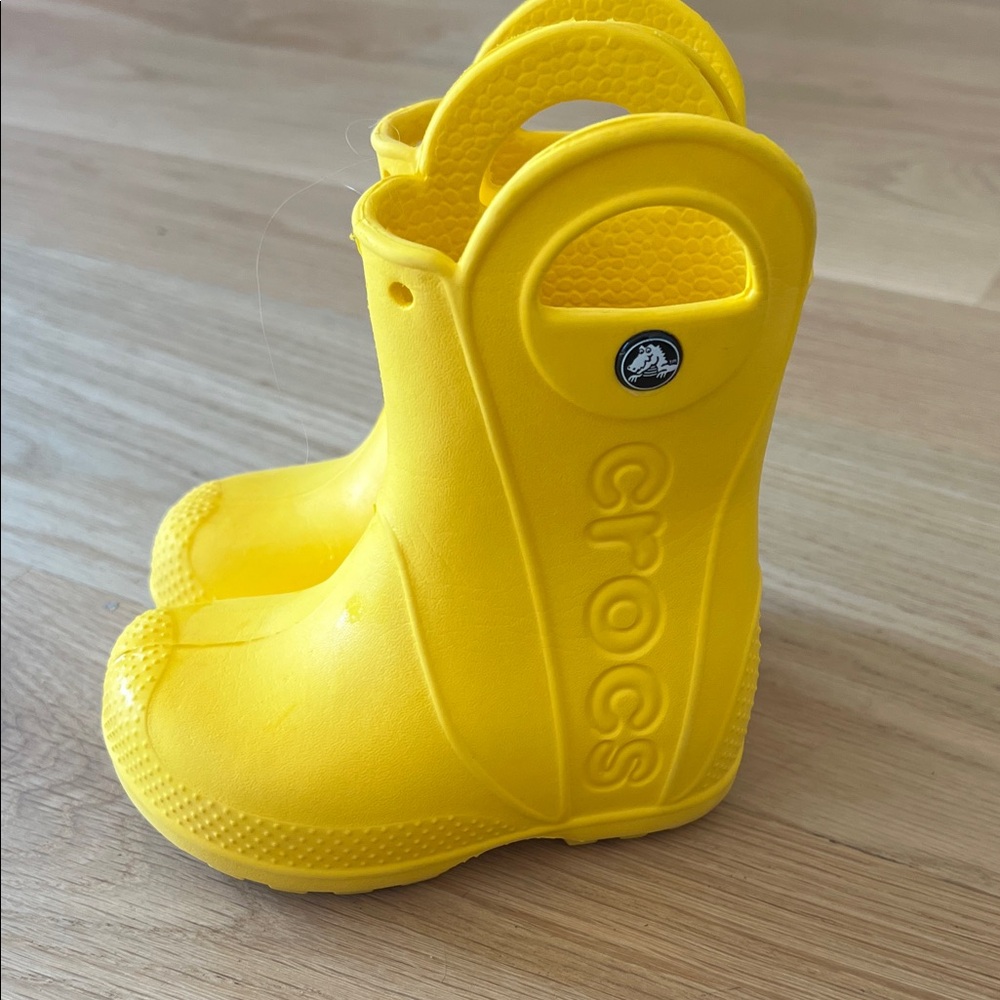 CROCS Kids Bright Yellow Rain Boots c6